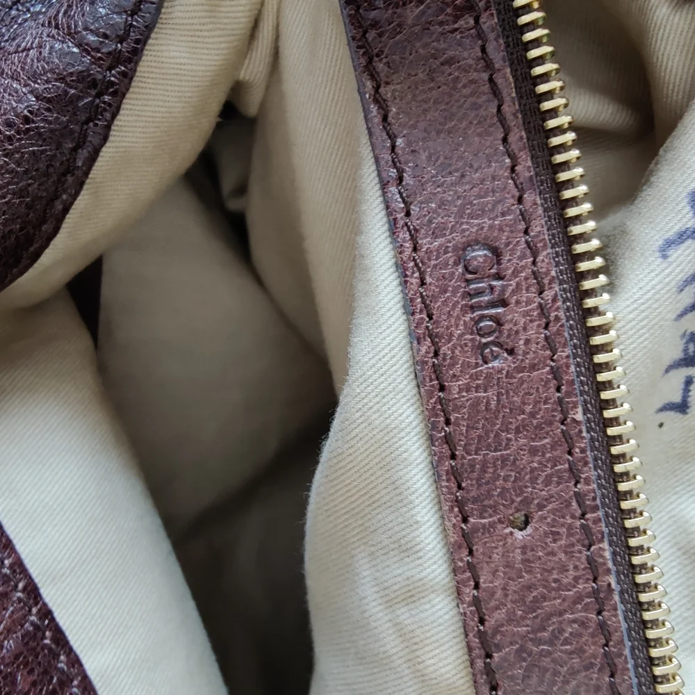 Chloe Lambskin Leather Heloise Large Hobo Satchel Bag